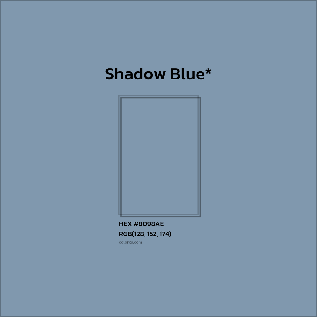 HEX #8098AE Color Name, Color Code, Palettes, Similar Paints, Images