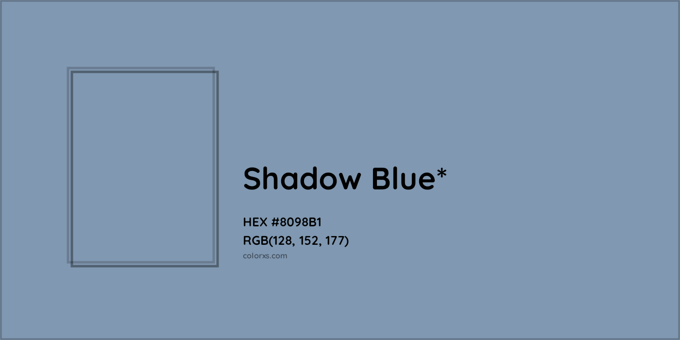 HEX #8098B1 Color Name, Color Code, Palettes, Similar Paints, Images