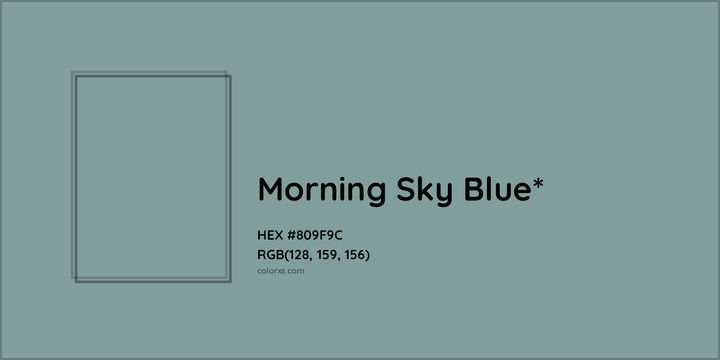 HEX #809F9C Color Name, Color Code, Palettes, Similar Paints, Images