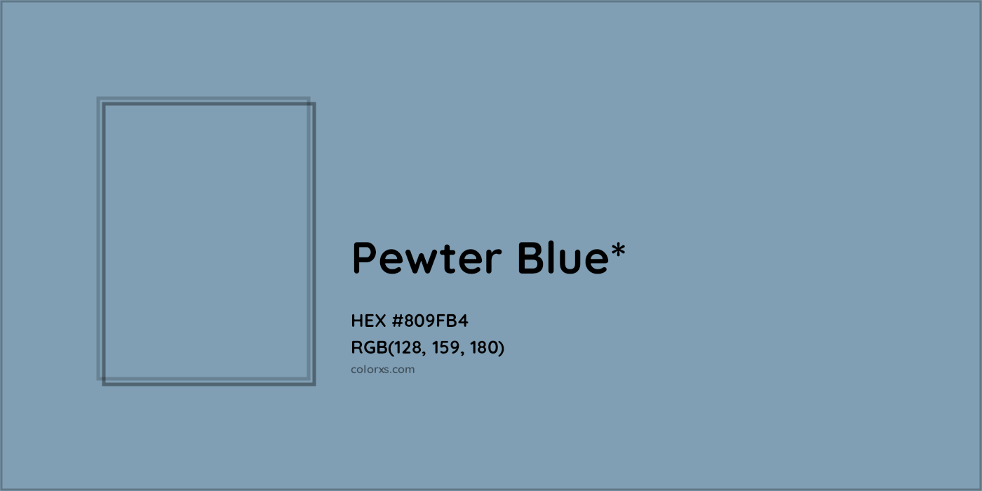 HEX #809FB4 Color Name, Color Code, Palettes, Similar Paints, Images