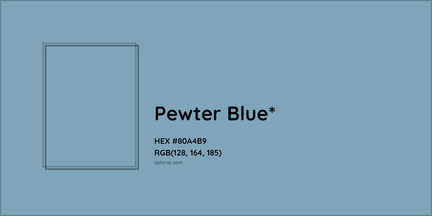 HEX #80A4B9 Color Name, Color Code, Palettes, Similar Paints, Images