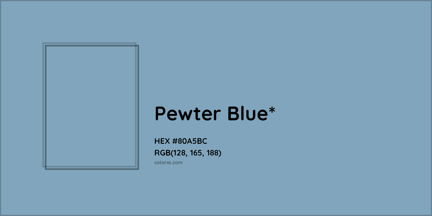 HEX #80A5BC Color Name, Color Code, Palettes, Similar Paints, Images