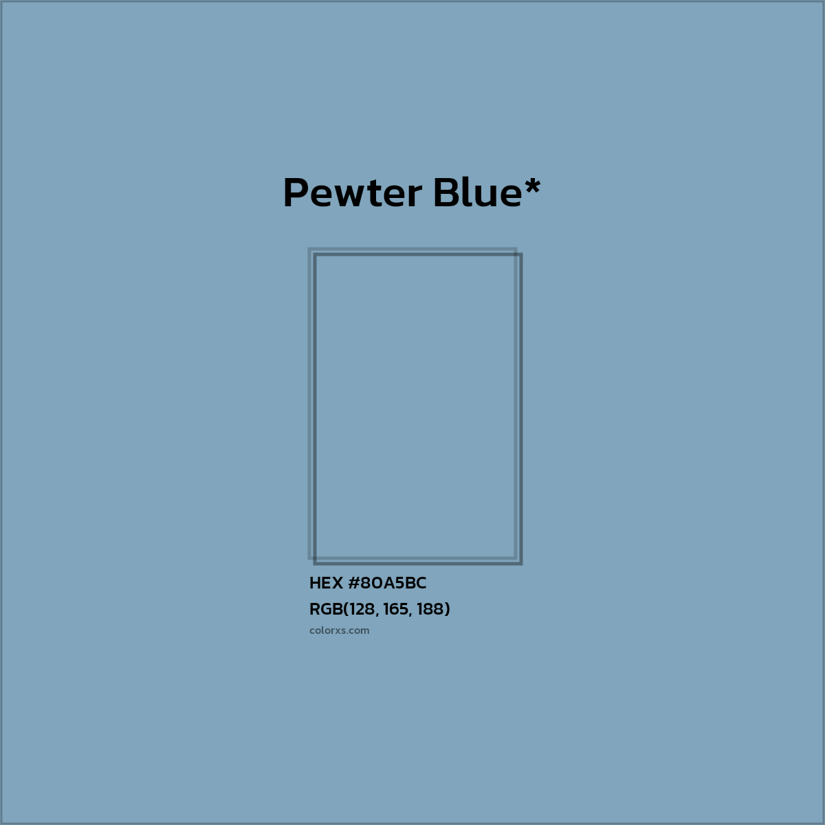 HEX #80A5BC Color Name, Color Code, Palettes, Similar Paints, Images