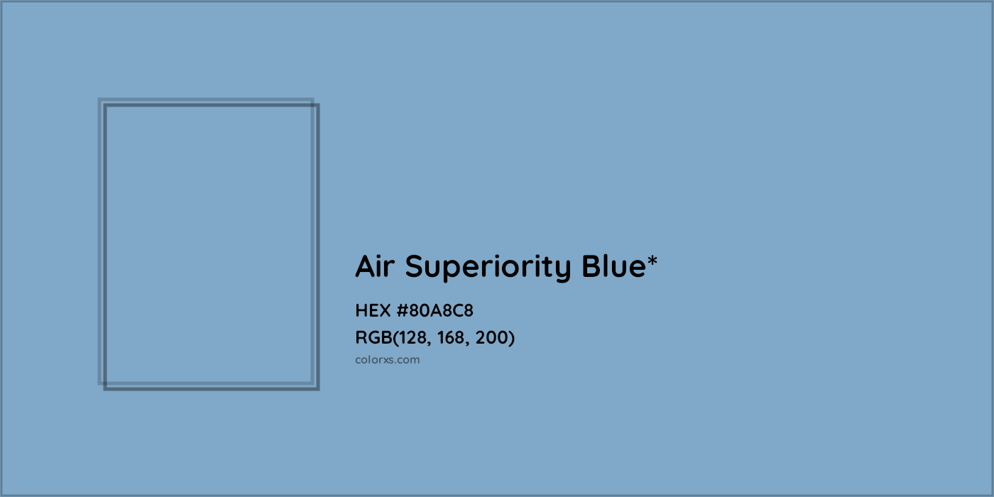 HEX #80A8C8 Color Name, Color Code, Palettes, Similar Paints, Images