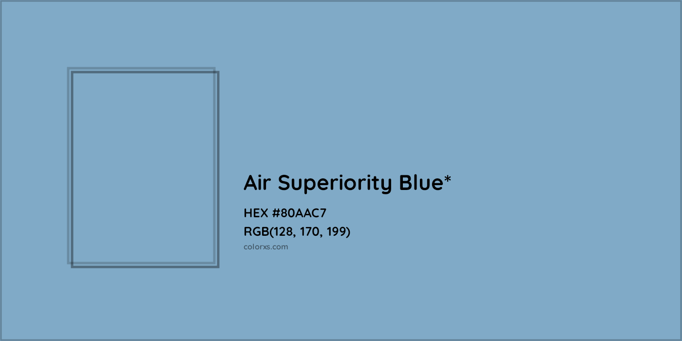 HEX #80AAC7 Color Name, Color Code, Palettes, Similar Paints, Images