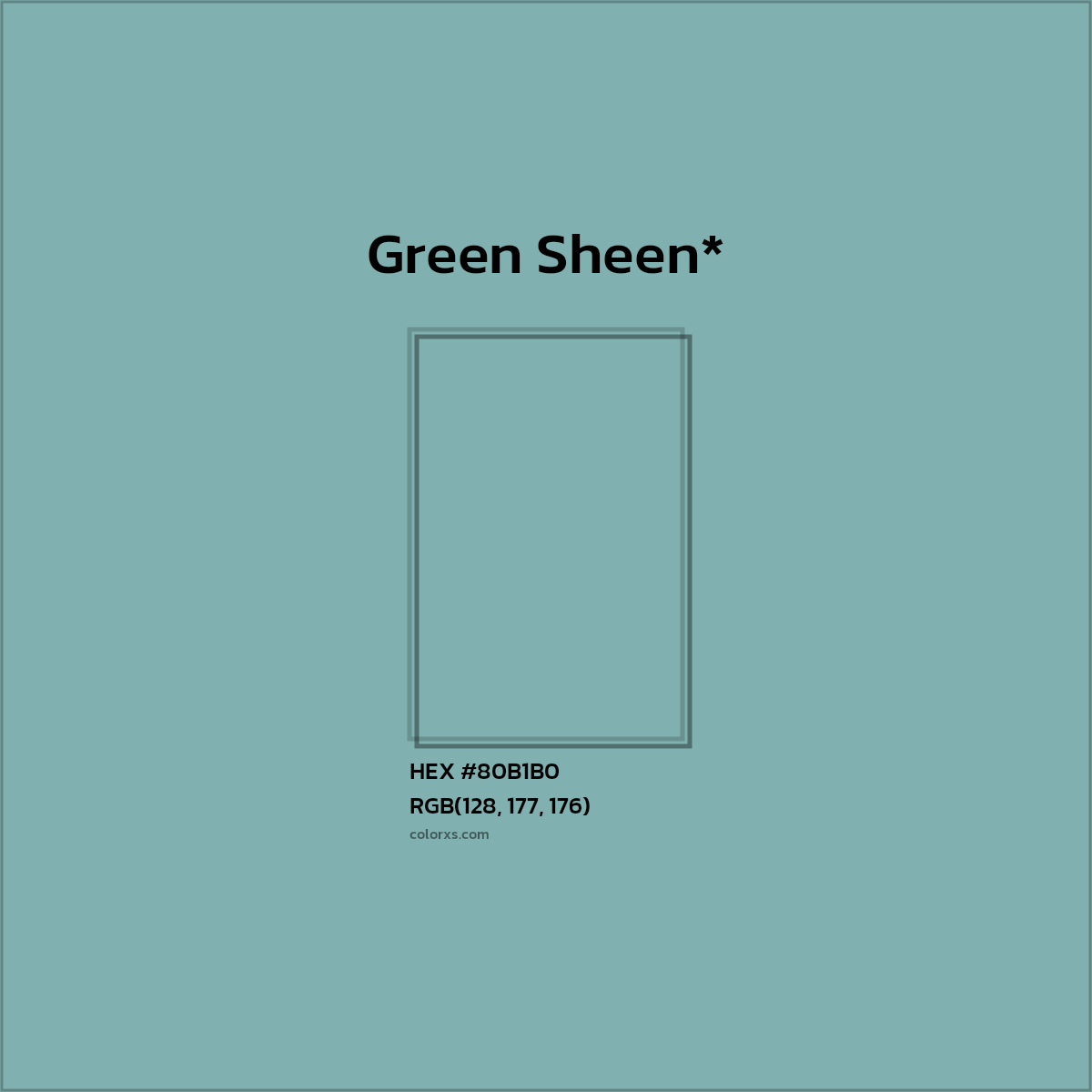 HEX #80B1B0 Color Name, Color Code, Palettes, Similar Paints, Images