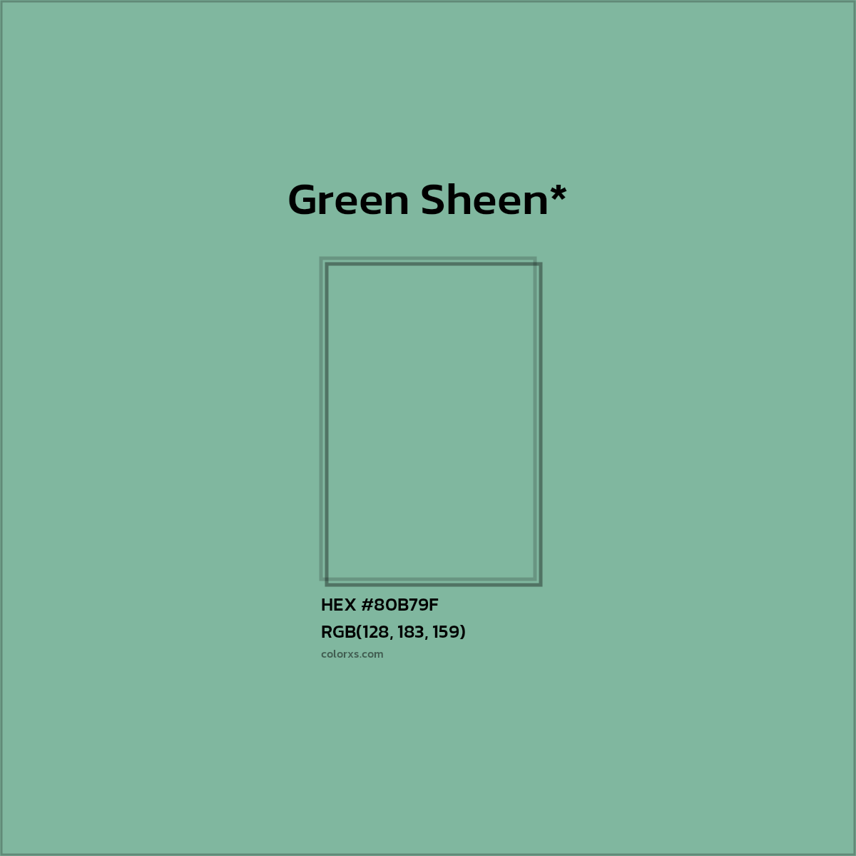 HEX #80B79F Color Name, Color Code, Palettes, Similar Paints, Images