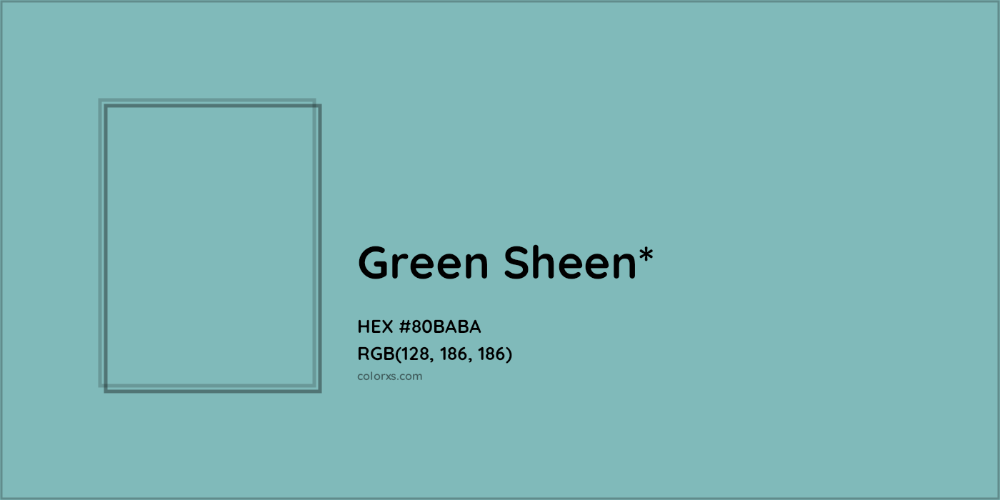 HEX #80BABA Color Name, Color Code, Palettes, Similar Paints, Images