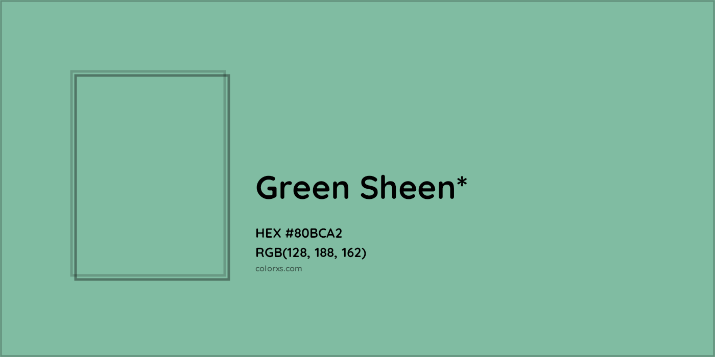 HEX #80BCA2 Color Name, Color Code, Palettes, Similar Paints, Images