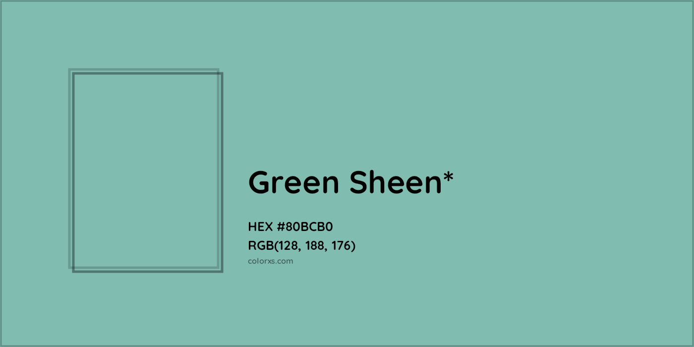 HEX #80BCB0 Color Name, Color Code, Palettes, Similar Paints, Images