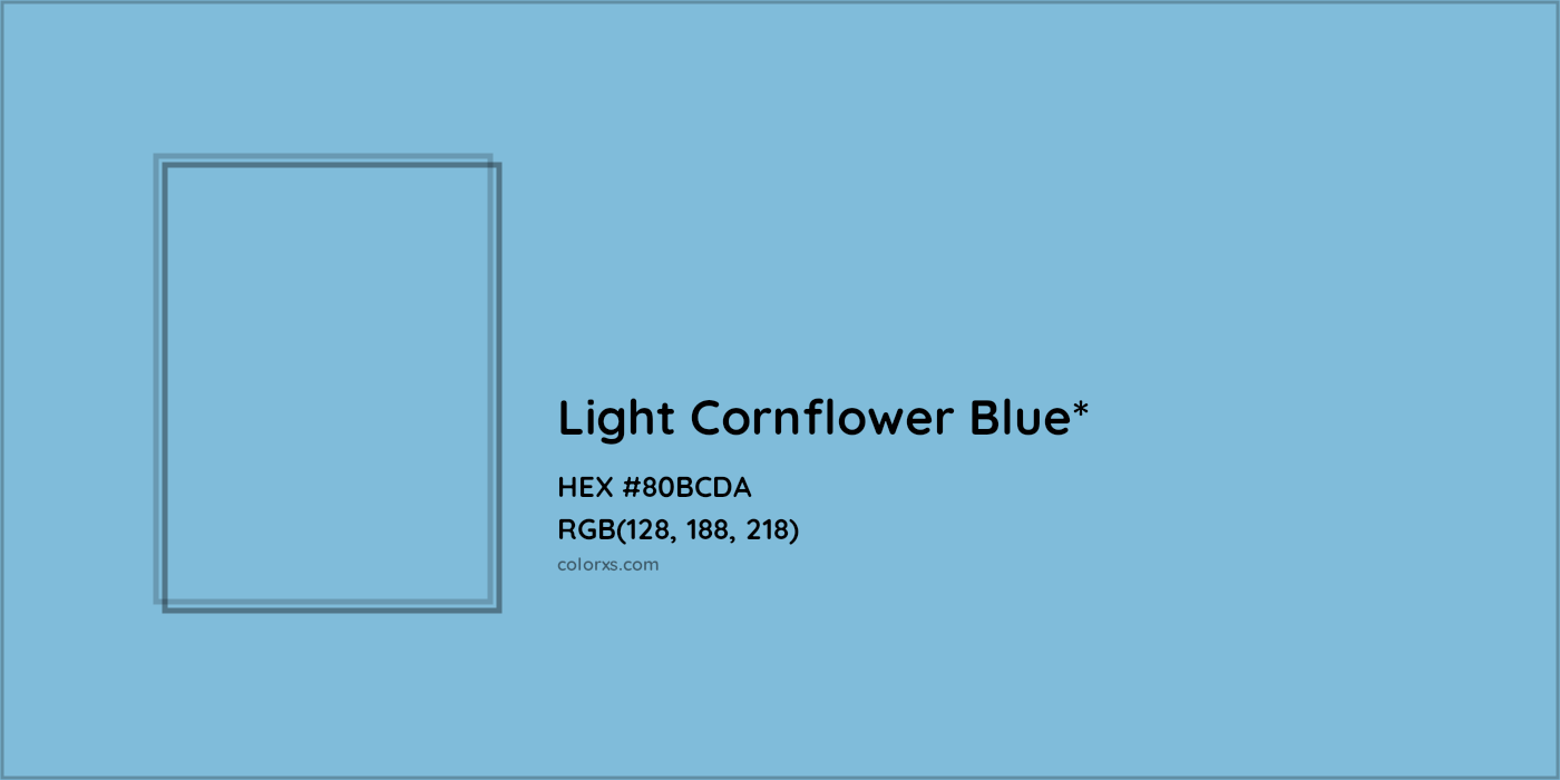 HEX #80BCDA Color Name, Color Code, Palettes, Similar Paints, Images