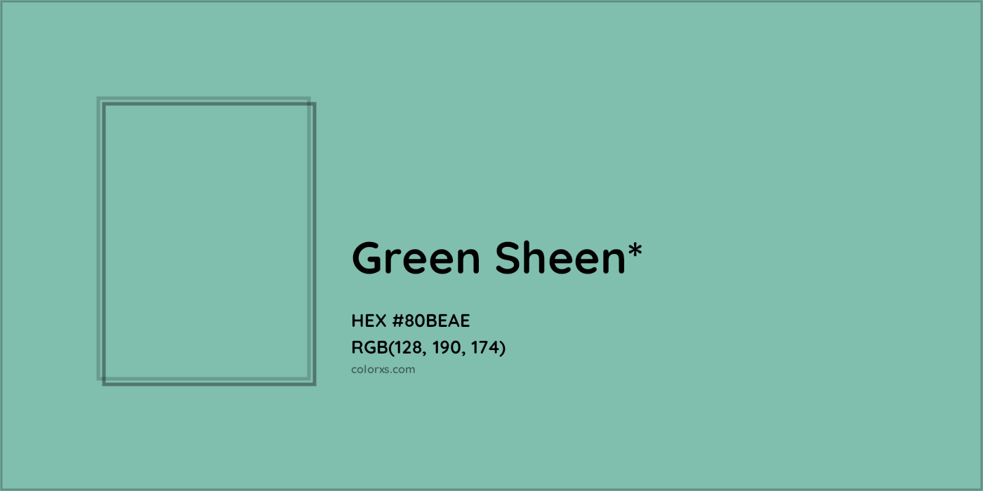 HEX #80BEAE Color Name, Color Code, Palettes, Similar Paints, Images