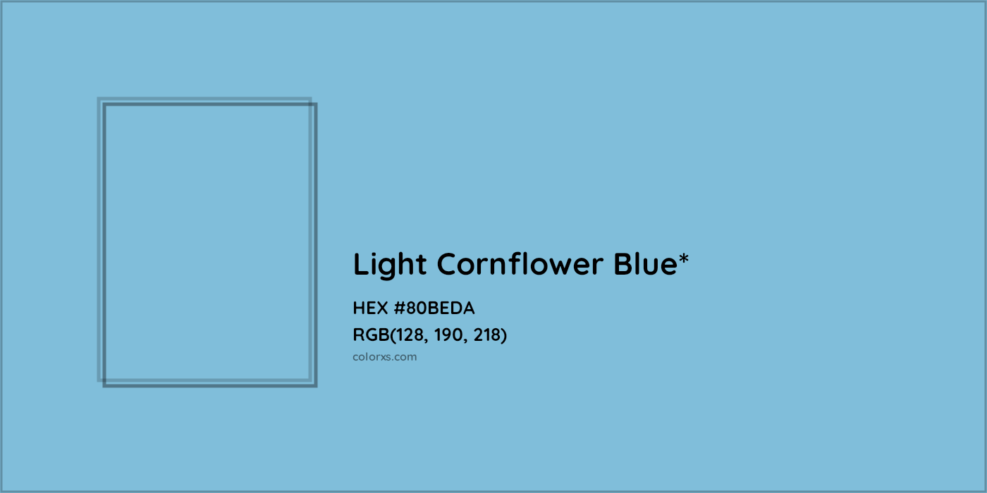 HEX #80BEDA Color Name, Color Code, Palettes, Similar Paints, Images