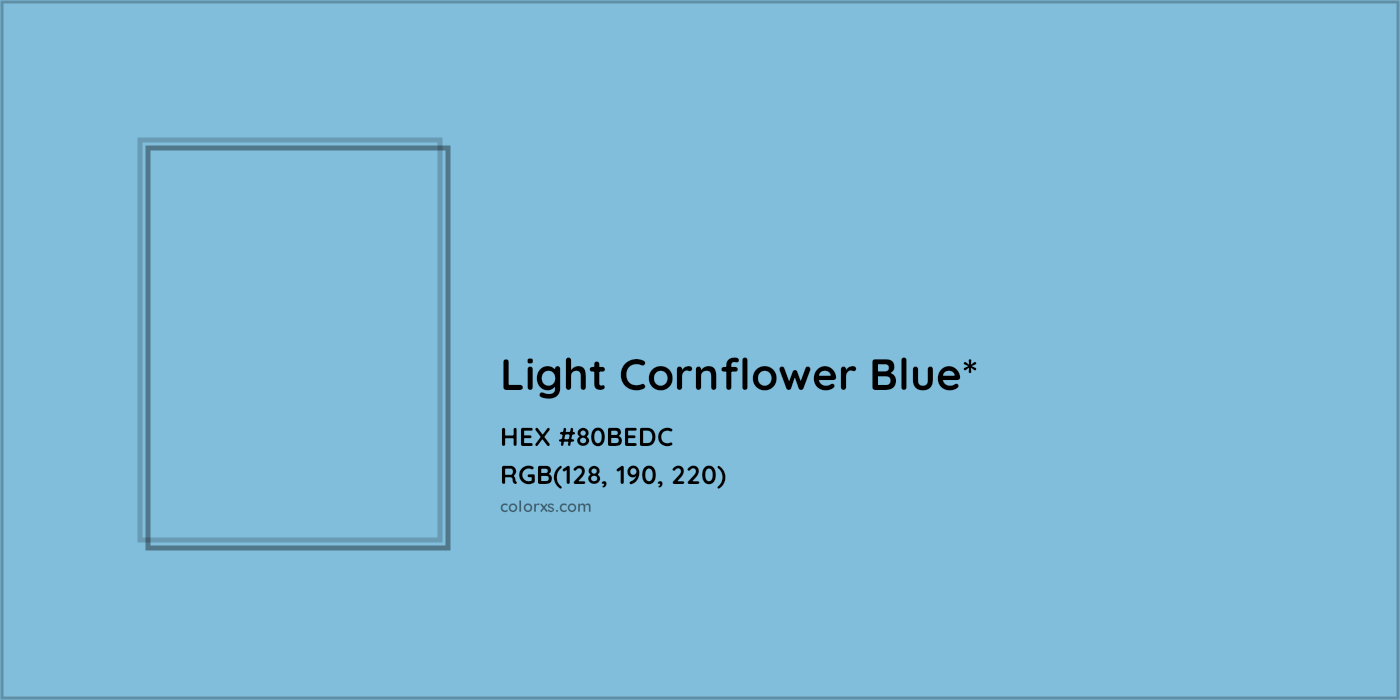 HEX #80BEDC Color Name, Color Code, Palettes, Similar Paints, Images