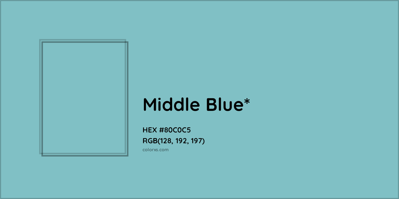 HEX #80C0C5 Color Name, Color Code, Palettes, Similar Paints, Images