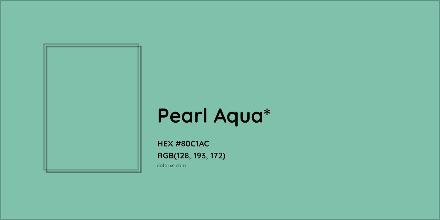 HEX #80C1AC Color Name, Color Code, Palettes, Similar Paints, Images