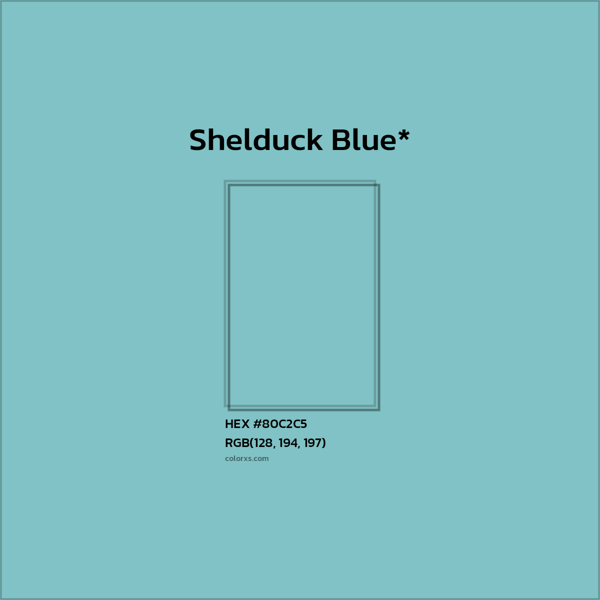 HEX #80C2C5 Color Name, Color Code, Palettes, Similar Paints, Images