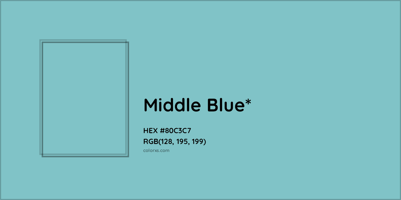 HEX #80C3C7 Color Name, Color Code, Palettes, Similar Paints, Images
