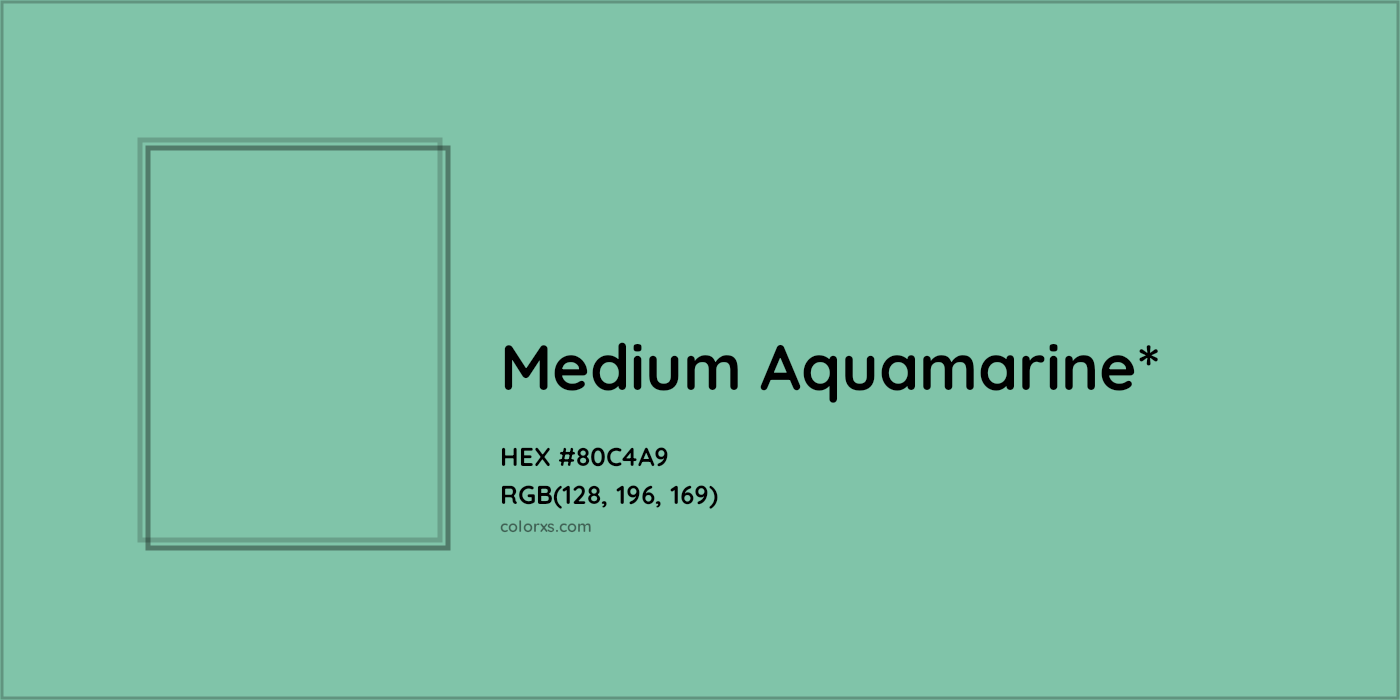 HEX #80C4A9 Color Name, Color Code, Palettes, Similar Paints, Images