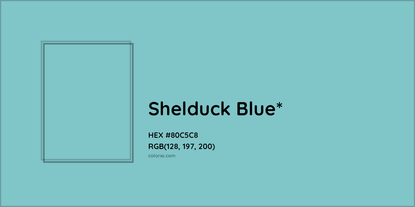 HEX #80C5C8 Color Name, Color Code, Palettes, Similar Paints, Images