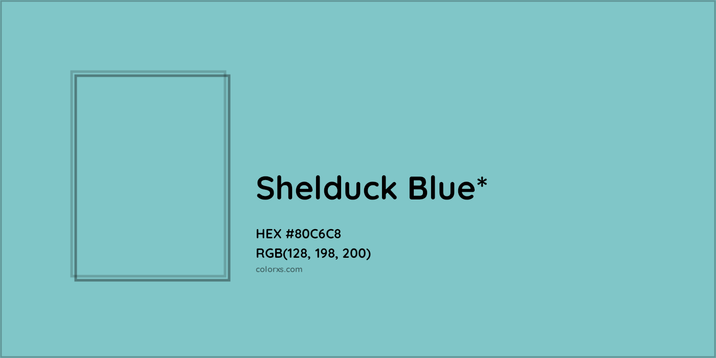 HEX #80C6C8 Color Name, Color Code, Palettes, Similar Paints, Images