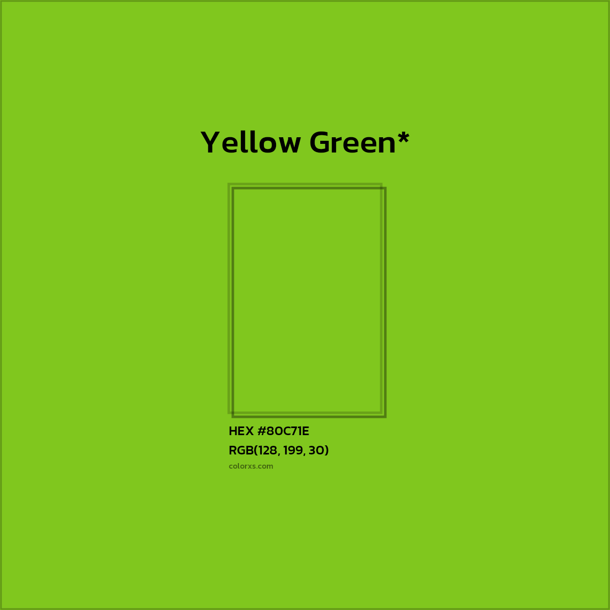HEX #80C71E Color Name, Color Code, Palettes, Similar Paints, Images