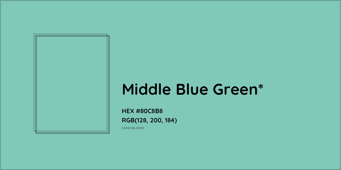 HEX #80C8B8 Color Name, Color Code, Palettes, Similar Paints, Images