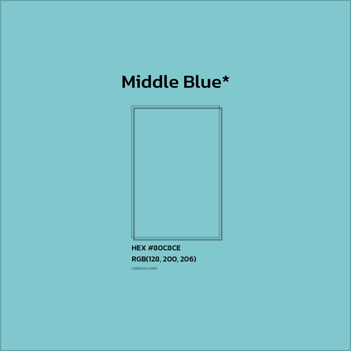 HEX #80C8CE Color Name, Color Code, Palettes, Similar Paints, Images
