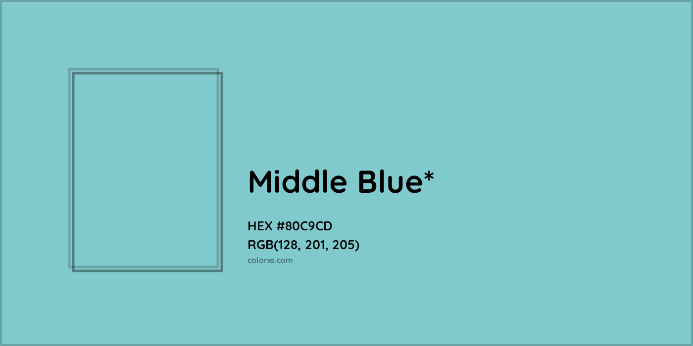 HEX #80C9CD Color Name, Color Code, Palettes, Similar Paints, Images