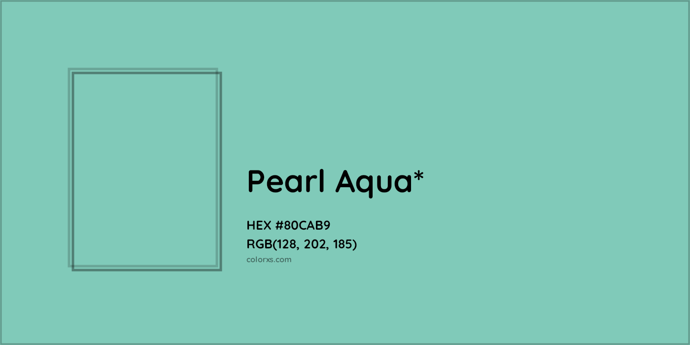 HEX #80CAB9 Color Name, Color Code, Palettes, Similar Paints, Images