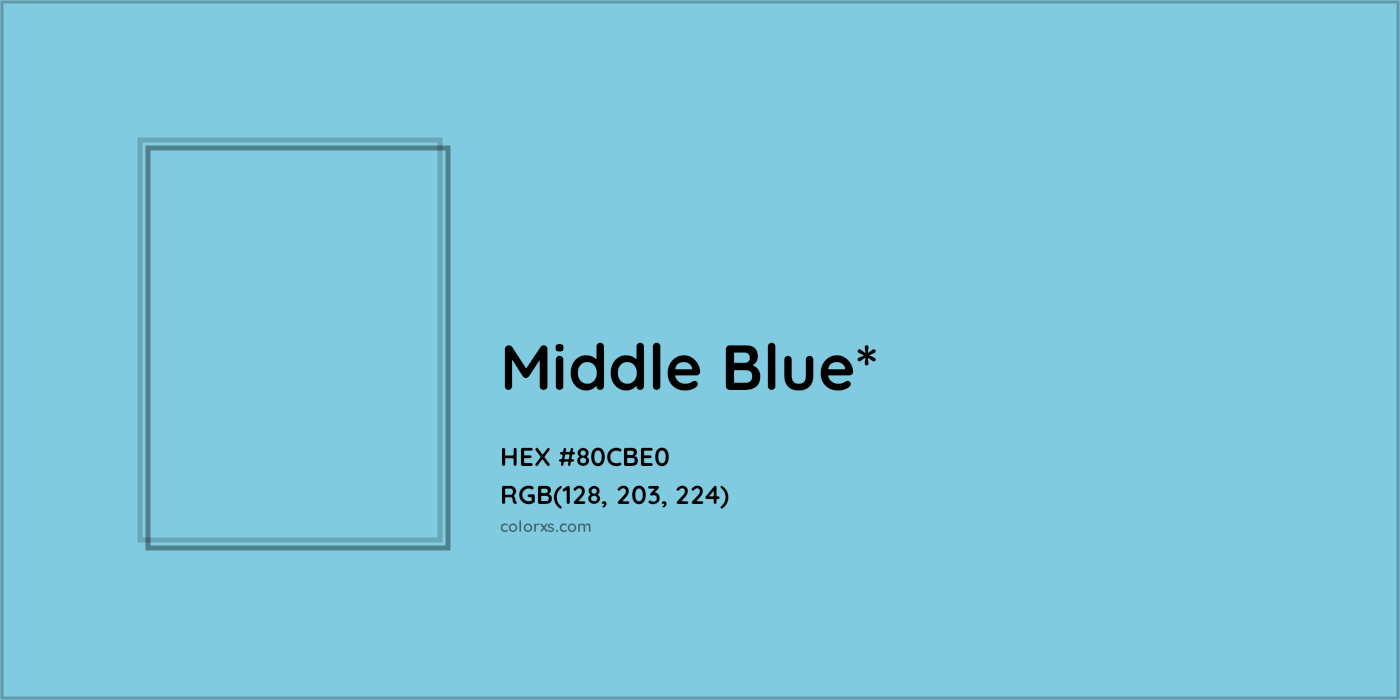 HEX #80CBE0 Color Name, Color Code, Palettes, Similar Paints, Images
