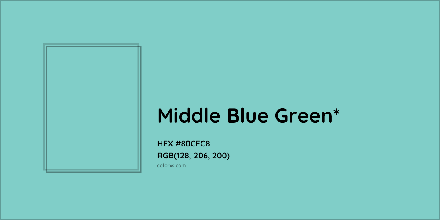 HEX #80CEC8 Color Name, Color Code, Palettes, Similar Paints, Images