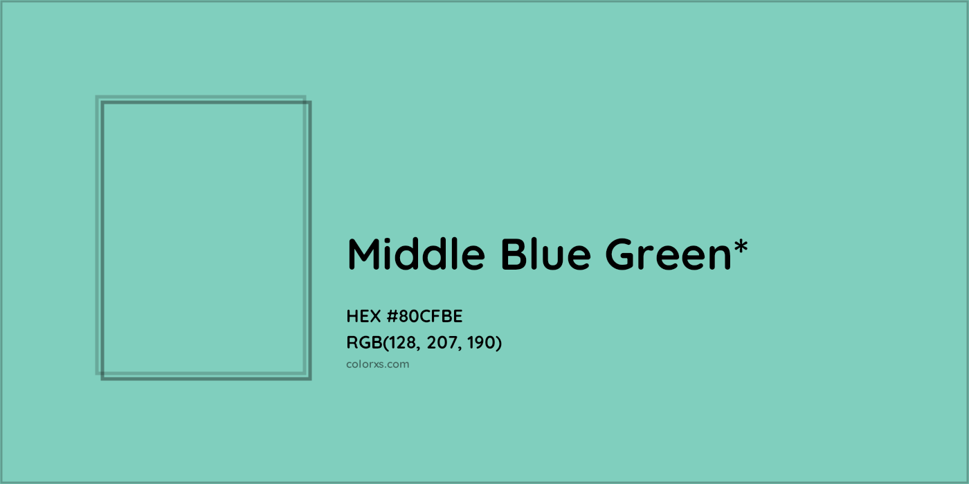 HEX #80CFBE Color Name, Color Code, Palettes, Similar Paints, Images