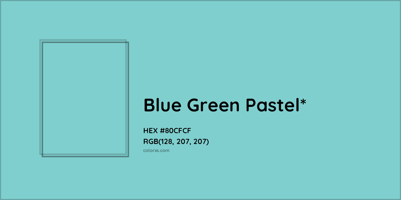 HEX #80CFCF Color Name, Color Code, Palettes, Similar Paints, Images