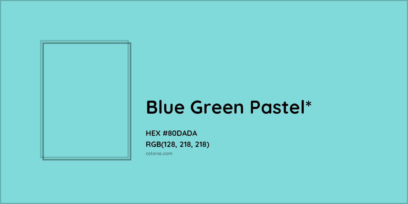 HEX #80DADA Color Name, Color Code, Palettes, Similar Paints, Images