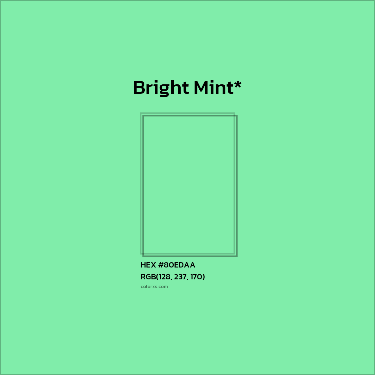 HEX #80EDAA Color Name, Color Code, Palettes, Similar Paints, Images