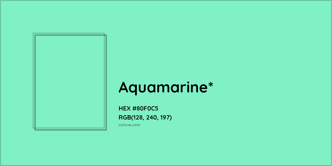HEX #80F0C5 Color Name, Color Code, Palettes, Similar Paints, Images