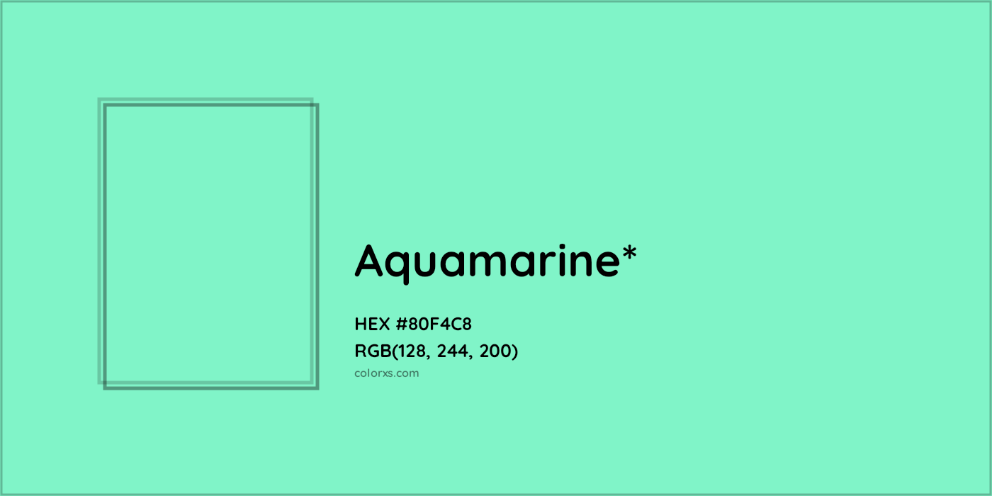 HEX #80F4C8 Color Name, Color Code, Palettes, Similar Paints, Images