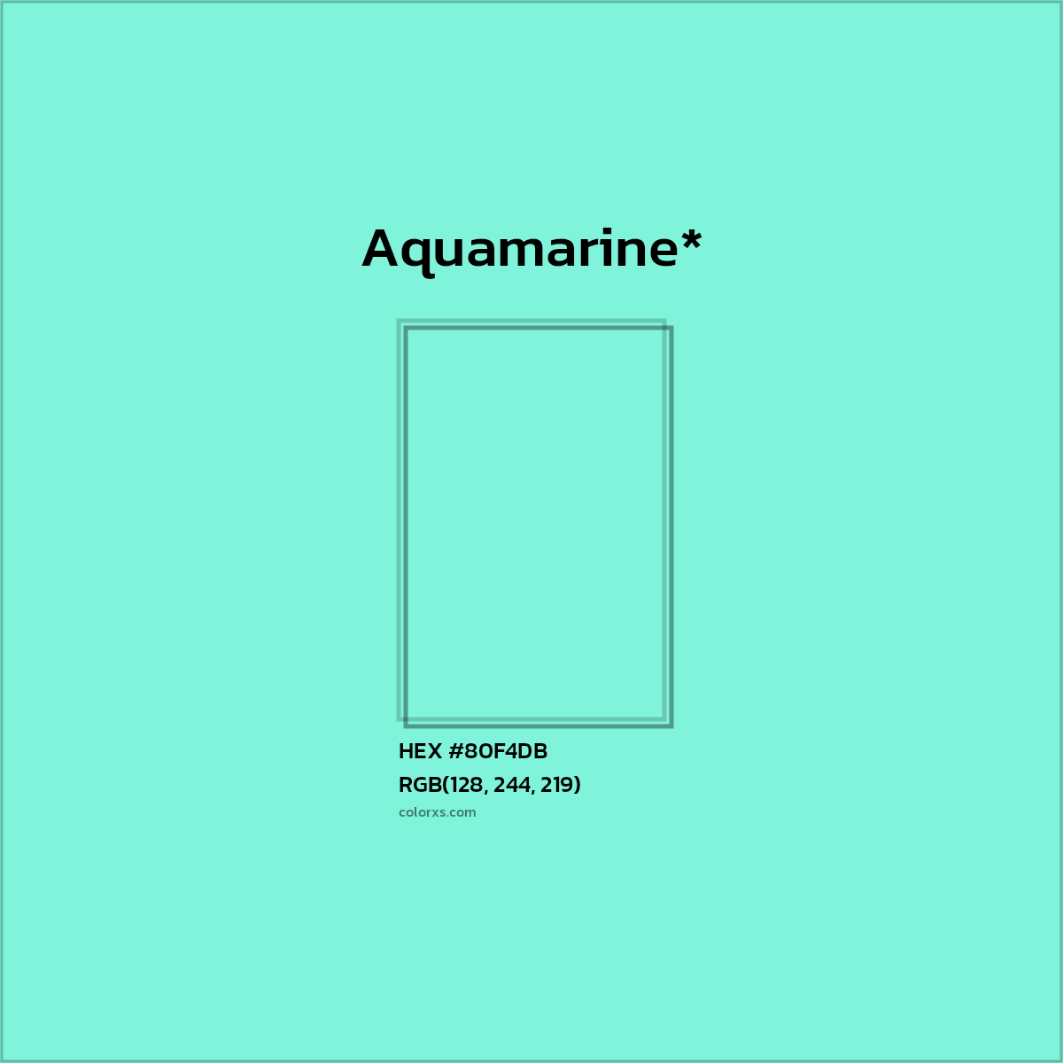 HEX #80F4DB Color Name, Color Code, Palettes, Similar Paints, Images