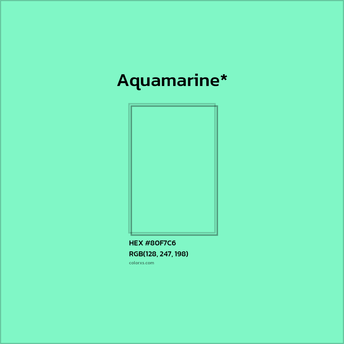 HEX #80F7C6 Color Name, Color Code, Palettes, Similar Paints, Images