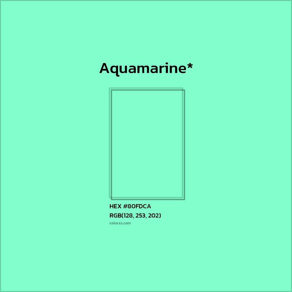 HEX #80FDCA Color Name, Color Code, Palettes, Similar Paints, Images