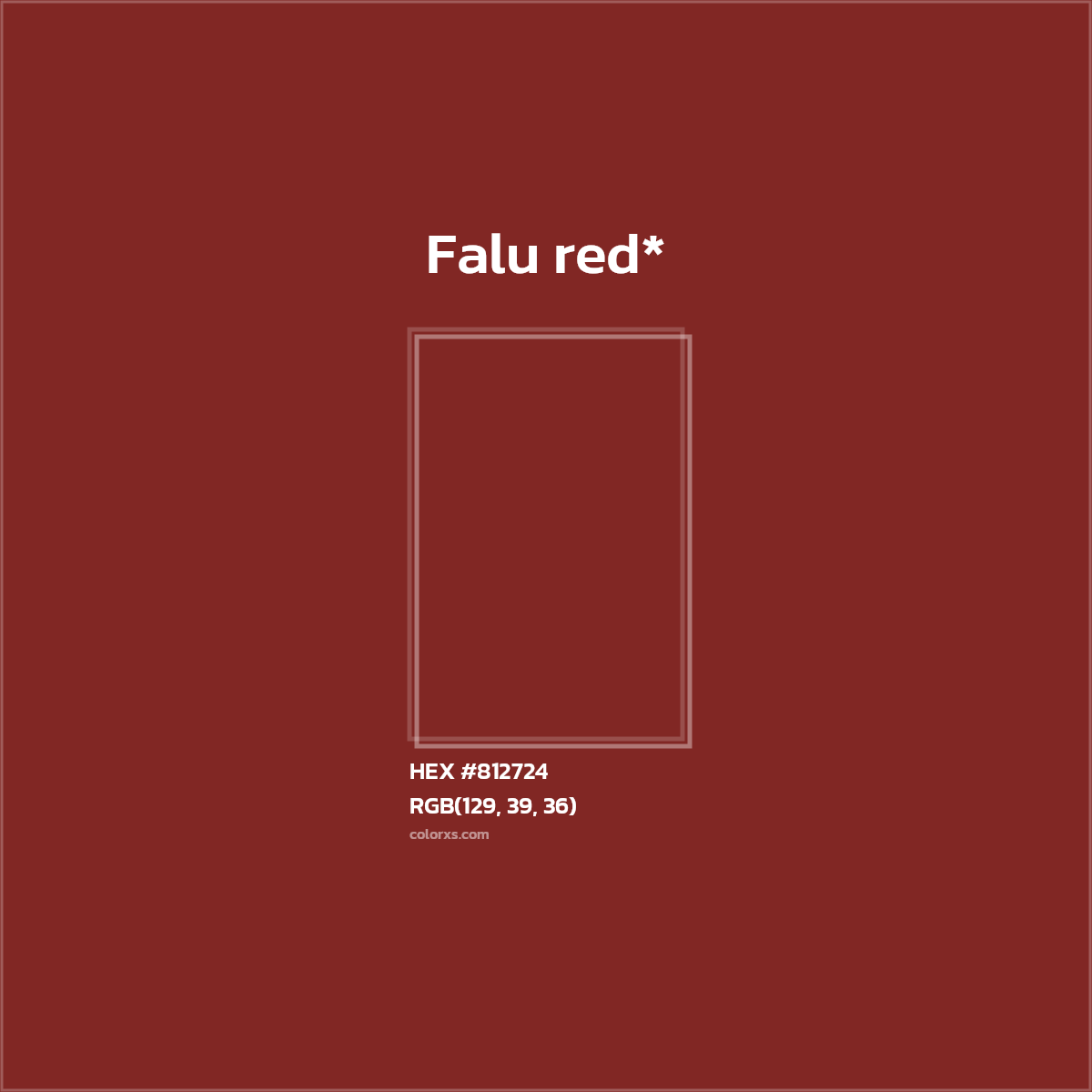 HEX #812724 Color Name, Color Code, Palettes, Similar Paints, Images
