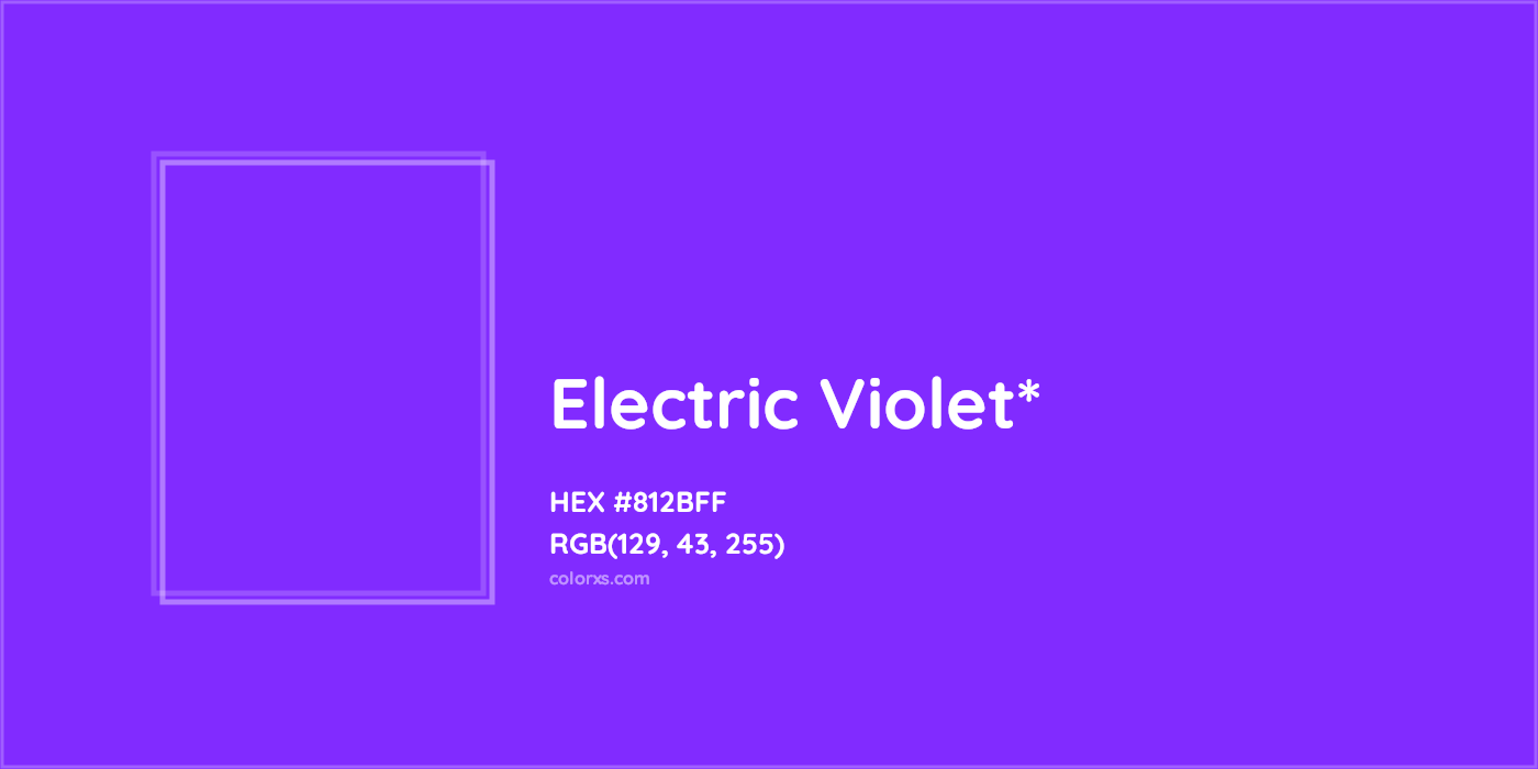 HEX #812BFF Color Name, Color Code, Palettes, Similar Paints, Images