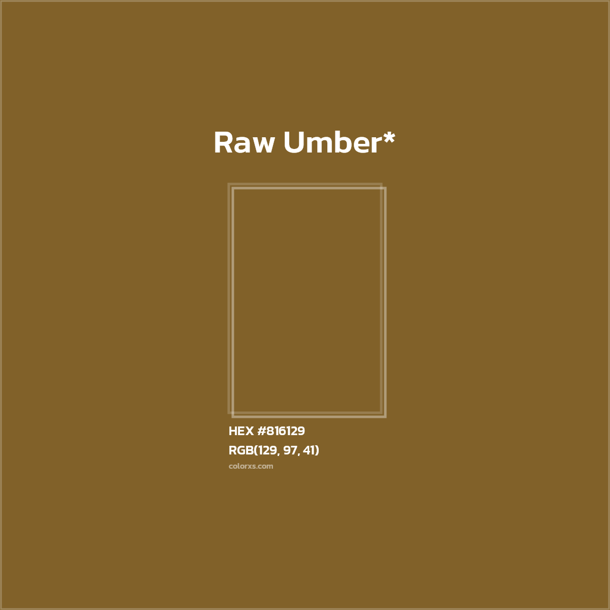 HEX #816129 Color Name, Color Code, Palettes, Similar Paints, Images