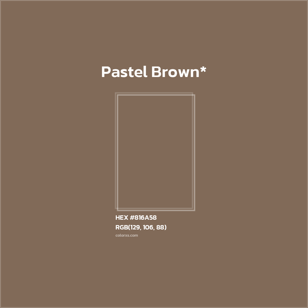 HEX #816A58 Color Name, Color Code, Palettes, Similar Paints, Images