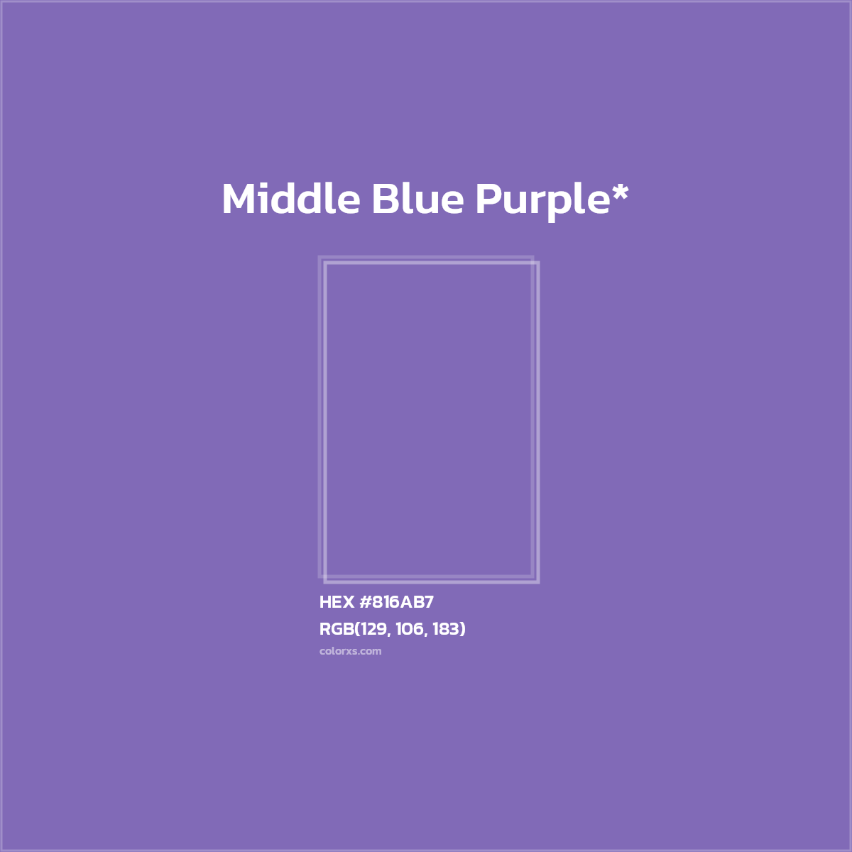HEX #816AB7 Color Name, Color Code, Palettes, Similar Paints, Images