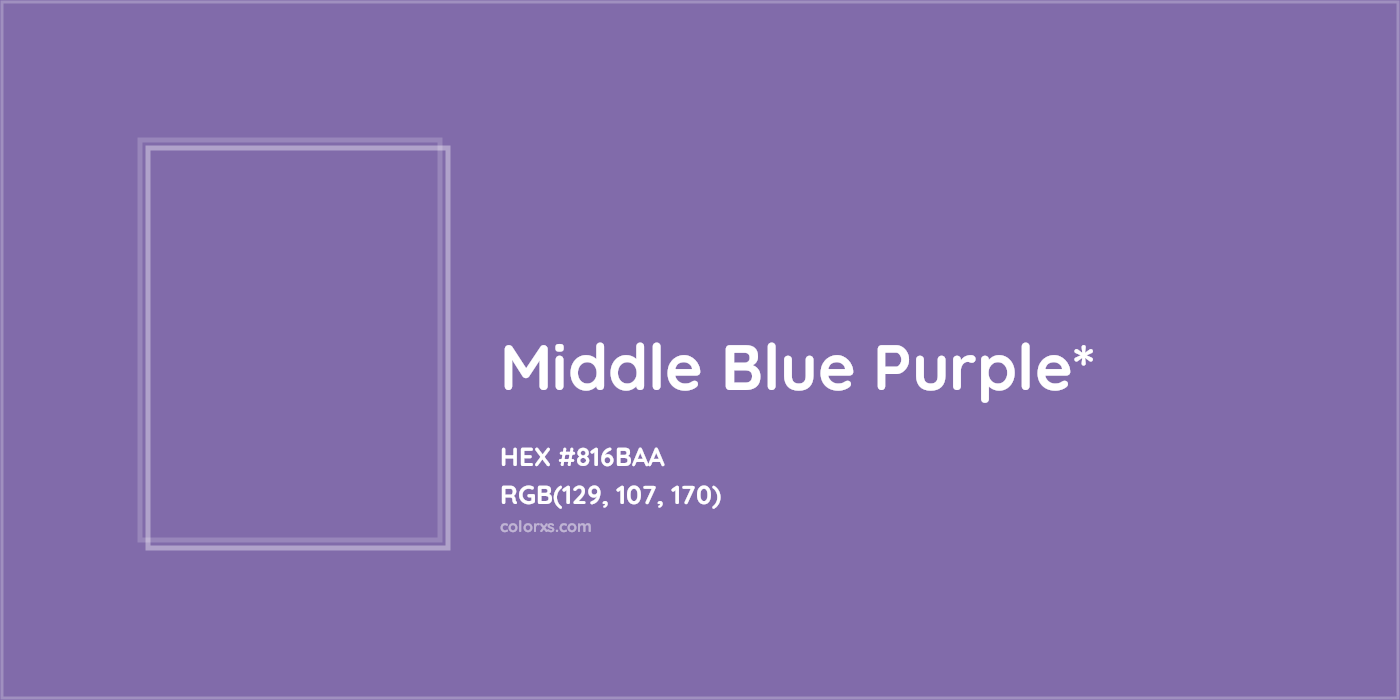 HEX #816BAA Color Name, Color Code, Palettes, Similar Paints, Images