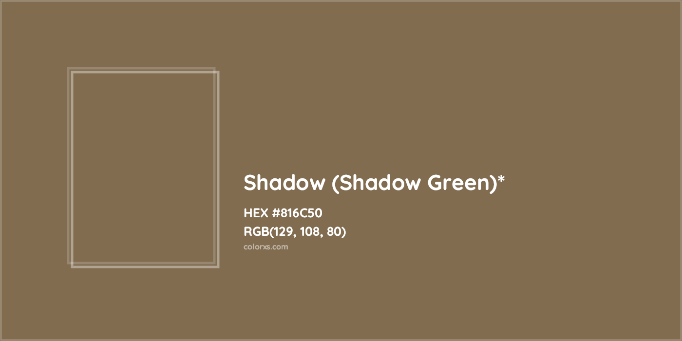 HEX #816C50 Color Name, Color Code, Palettes, Similar Paints, Images