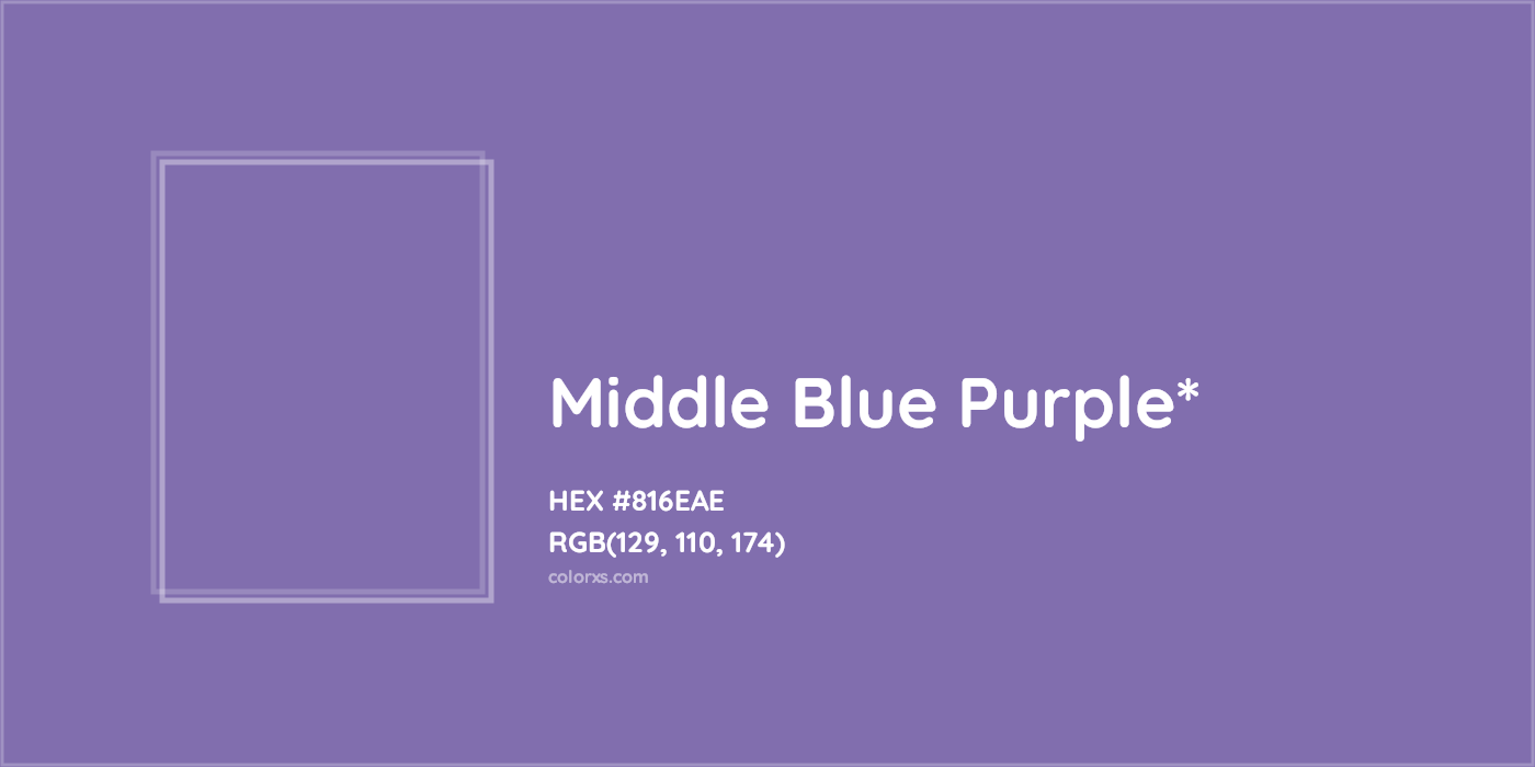 HEX #816EAE Color Name, Color Code, Palettes, Similar Paints, Images