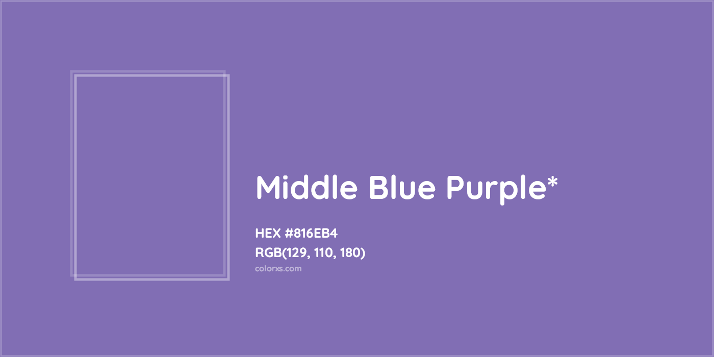 HEX #816EB4 Color Name, Color Code, Palettes, Similar Paints, Images